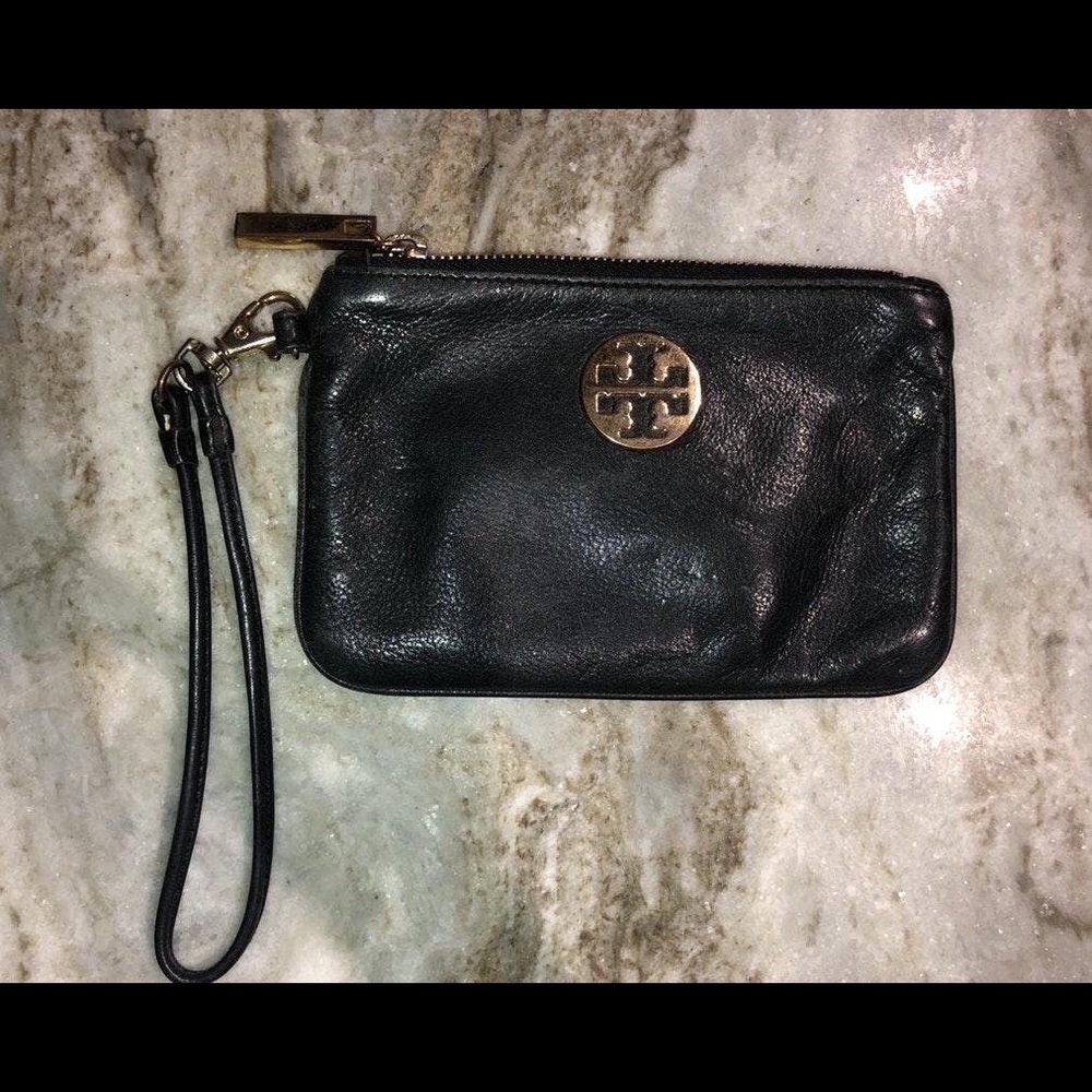 Tory Burch Black & Gold Wristlet - Picture 2 of 6